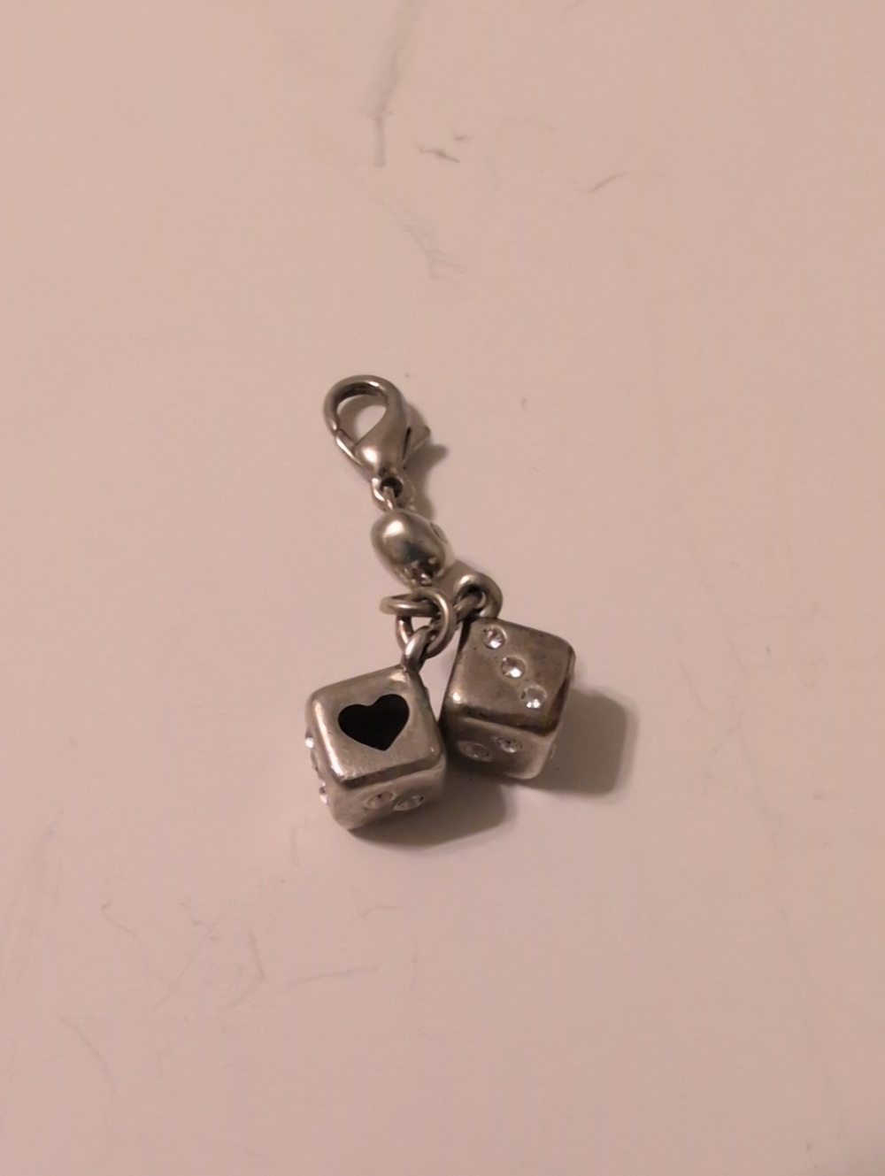 Brighton Lucky Dice Charm Pendant with Heart Accent